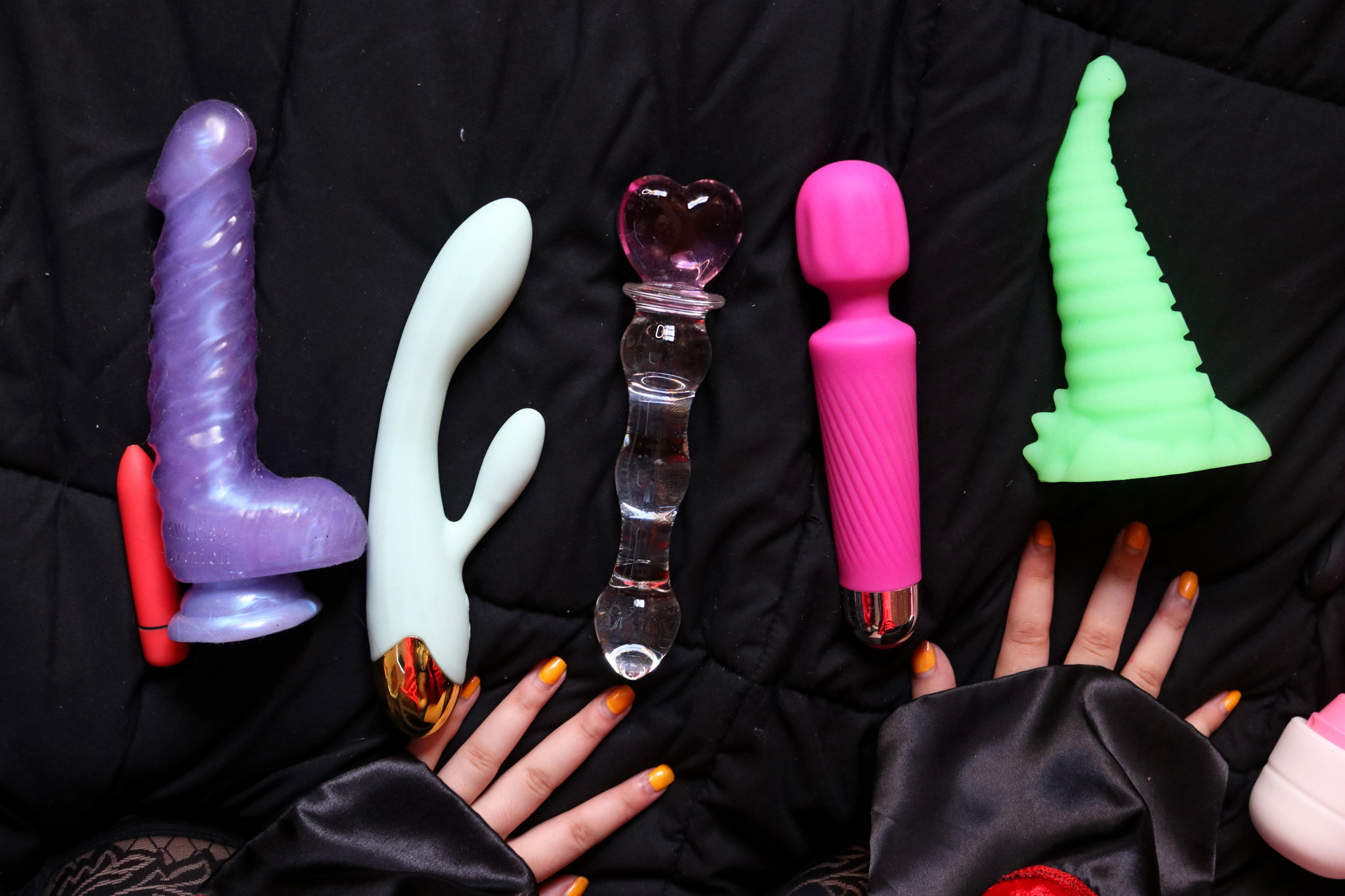 a selection of sex toys